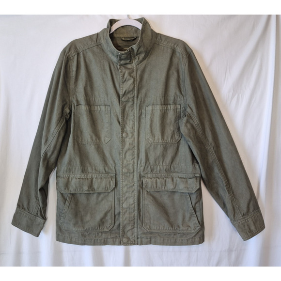Marine Layer Mens Hoover Utility Jacket Olive Green Medium - Picture 3 of 12